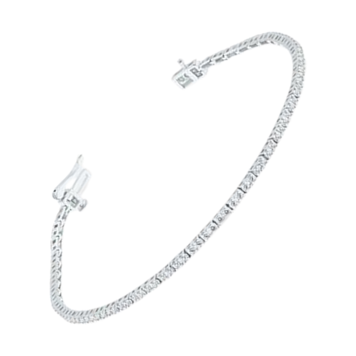 Lab Grown 14Kt White Gold Diamond 1Ctw Bracelet