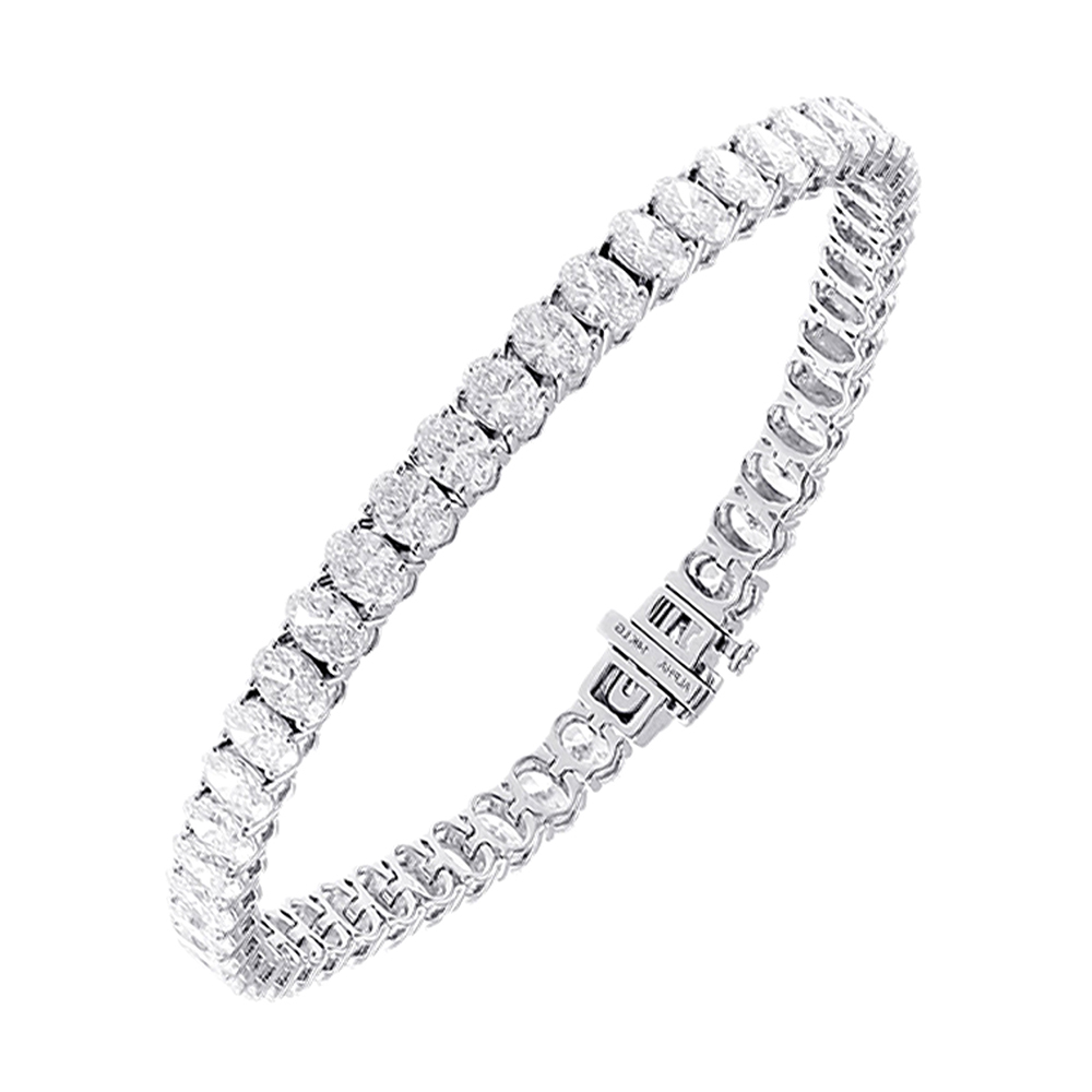 Lab Grown 14Kt White Gold Diamond 10Ctw Bracelet