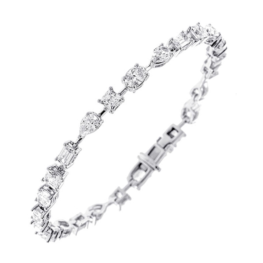 Lab Grown 14Kt White Gold Diamond 10 1/3Ctw Bracelet