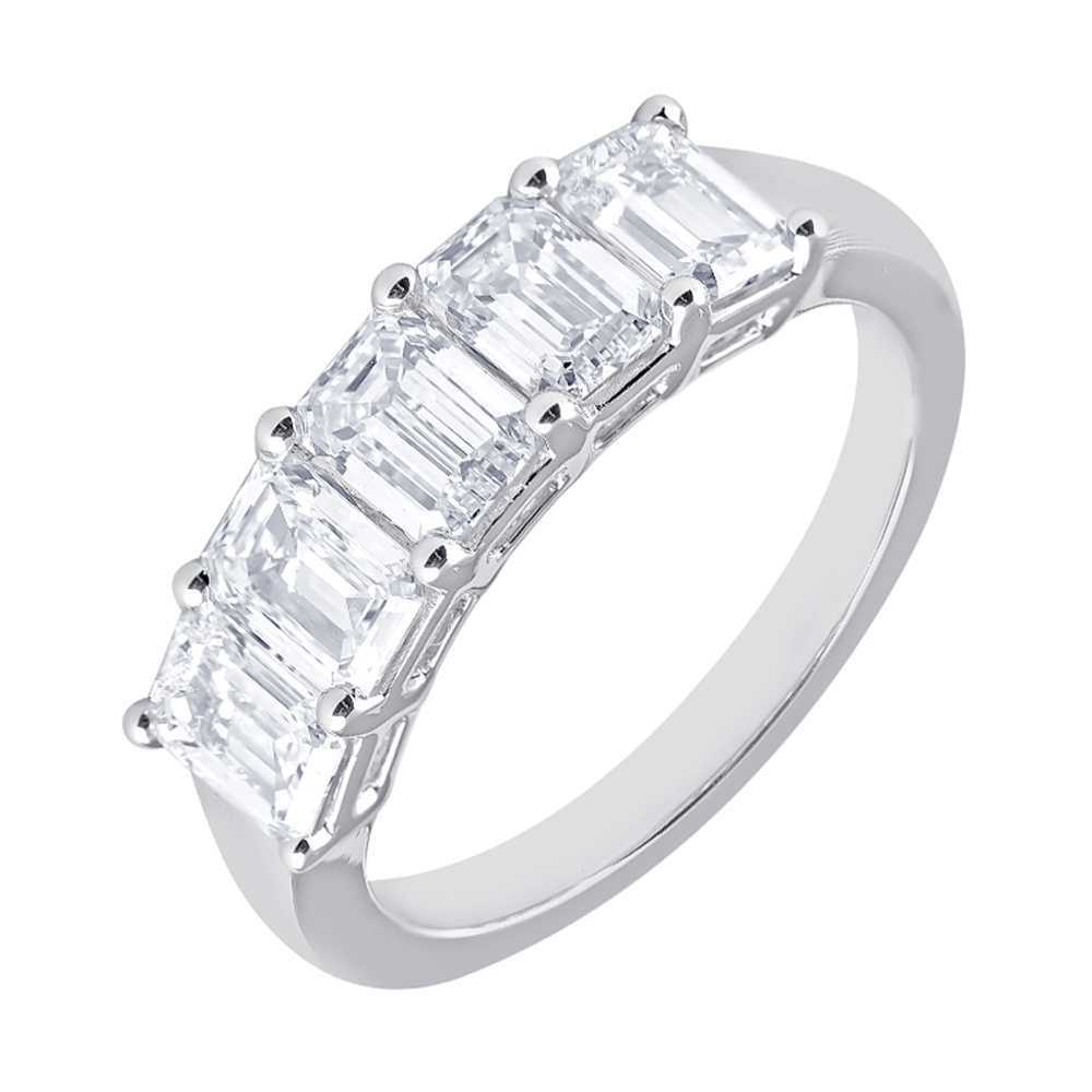 Lab Grown 14Kt White Gold Diamond 2 1/10Ctw Ring