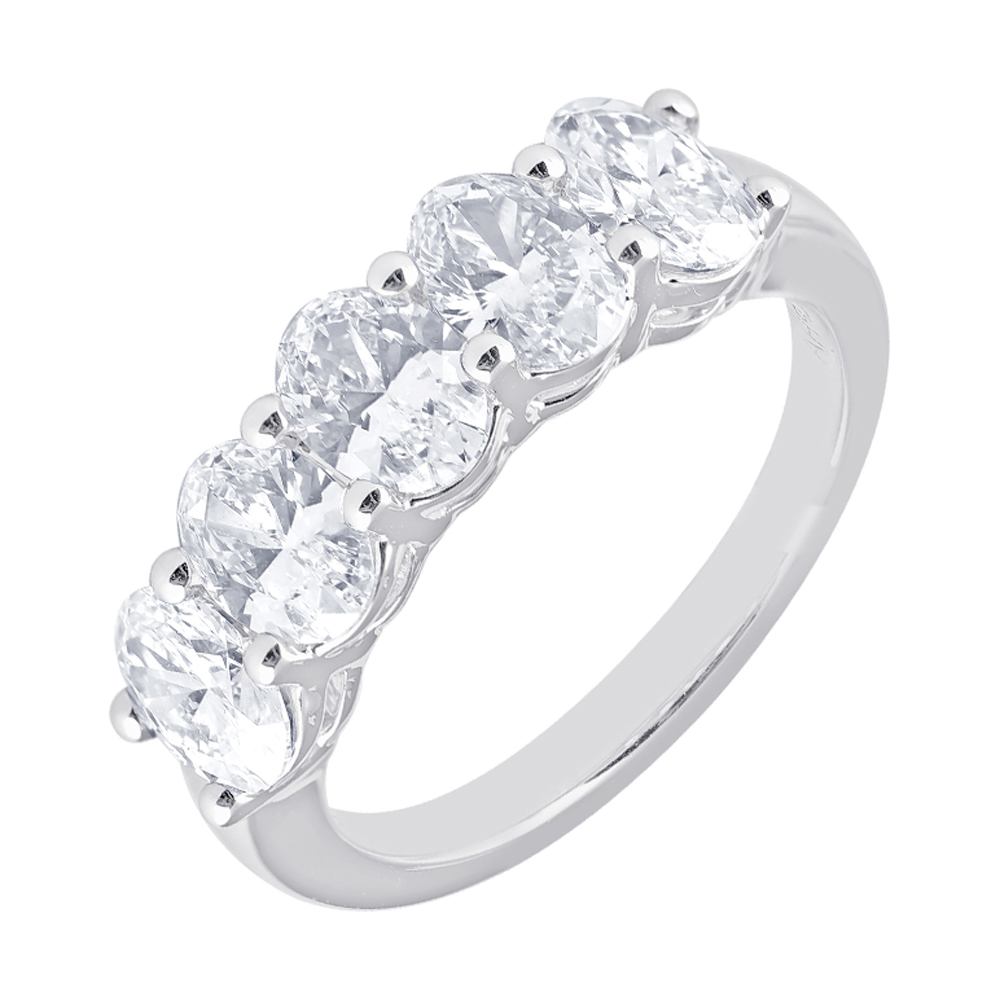 Lab Grown 14Kt White Gold Diamond 2 1/10Ctw Ring