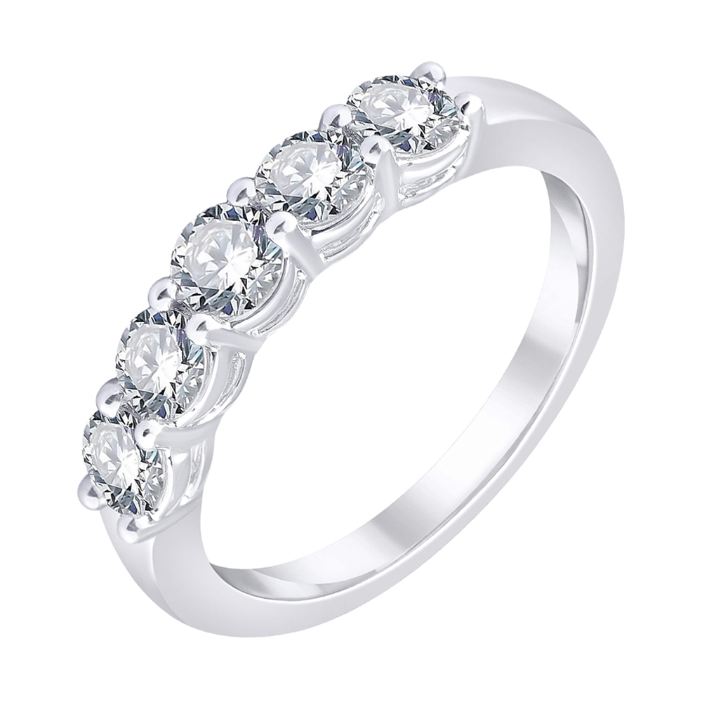 Lab Grown 14Kt White Gold Diamond 1Ctw Ring