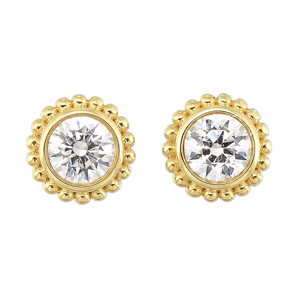 Lab Grown 14Kt Yellow Gold Diamond 1/2Ctw Earring
