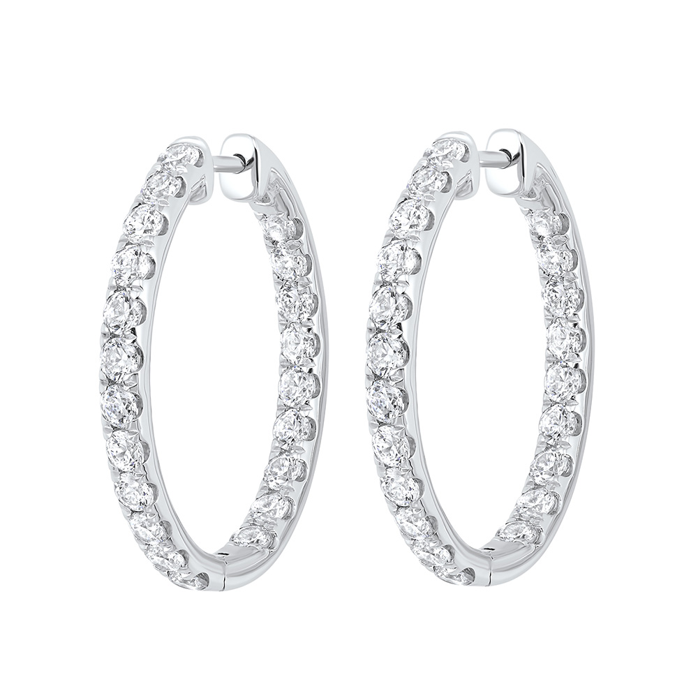 Lab Grown 14Kt White Gold Diamond 1/2Ctw Earring