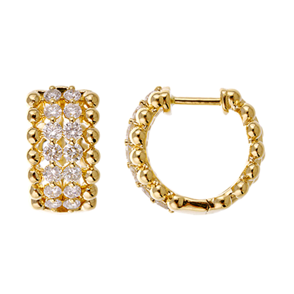 Lab Grown 14Kt Yellow Gold Diamond 1Ctw Earring