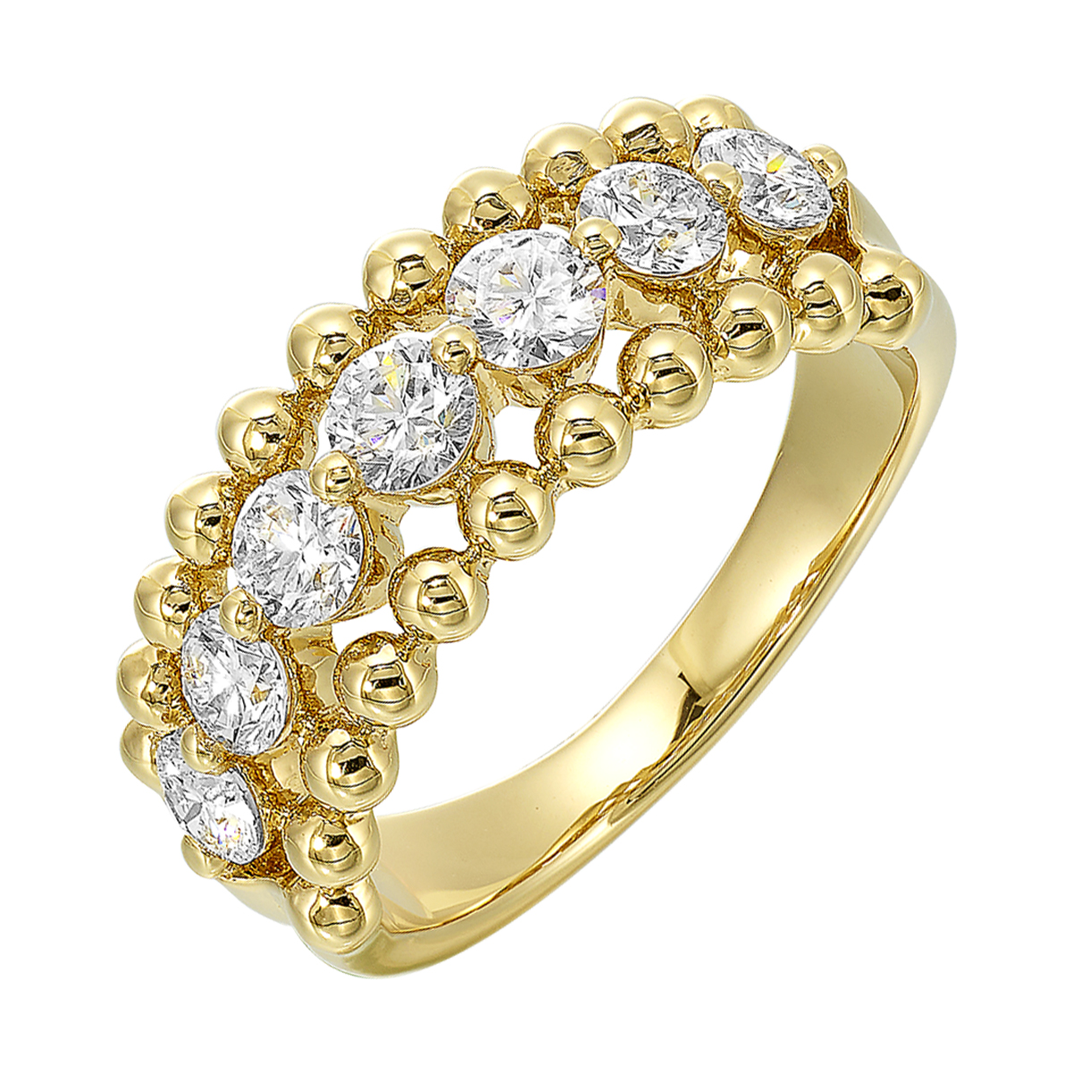 Lab Grown 14Kt Yellow Gold Diamond 1Ctw Ring