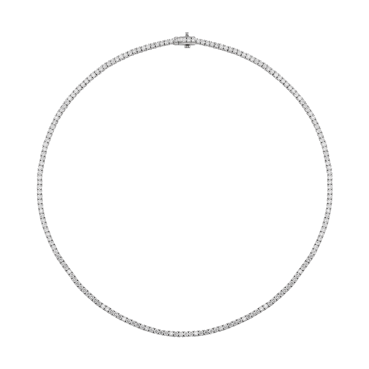 Lab Grown 14Kt White Gold Diamond 25Ctw Necklace