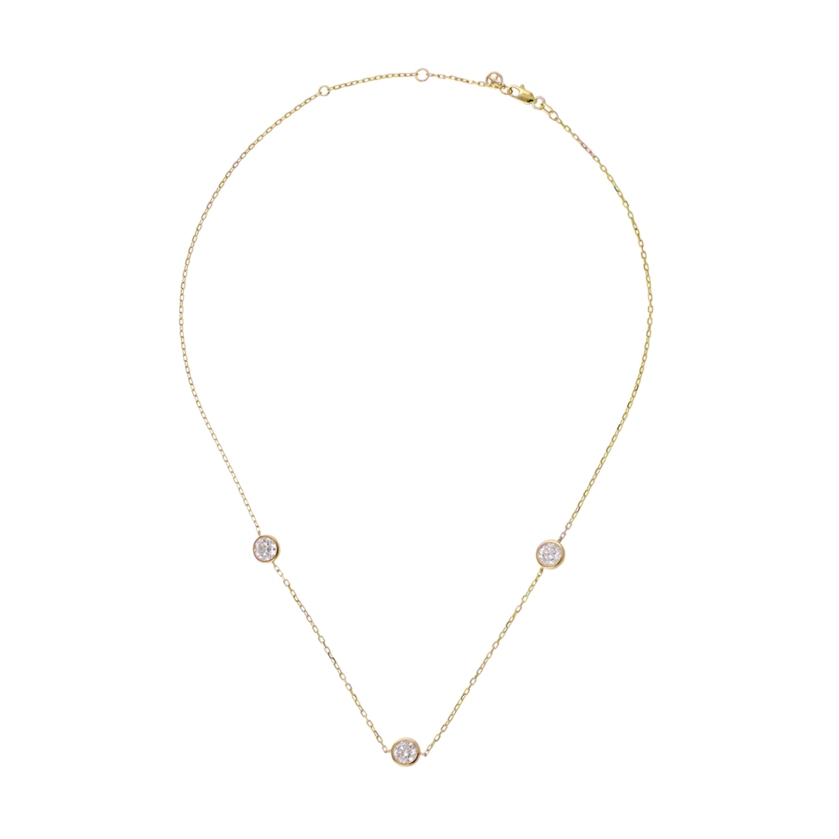 Lab Grown 14Kt Yellow Gold Diamond 1Ctw Necklace