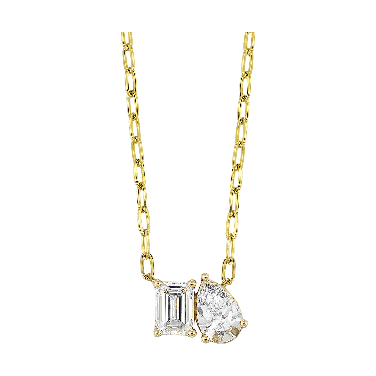 Lab Grown 14Kt Yellow Gold Diamond 2Ctw Necklace
