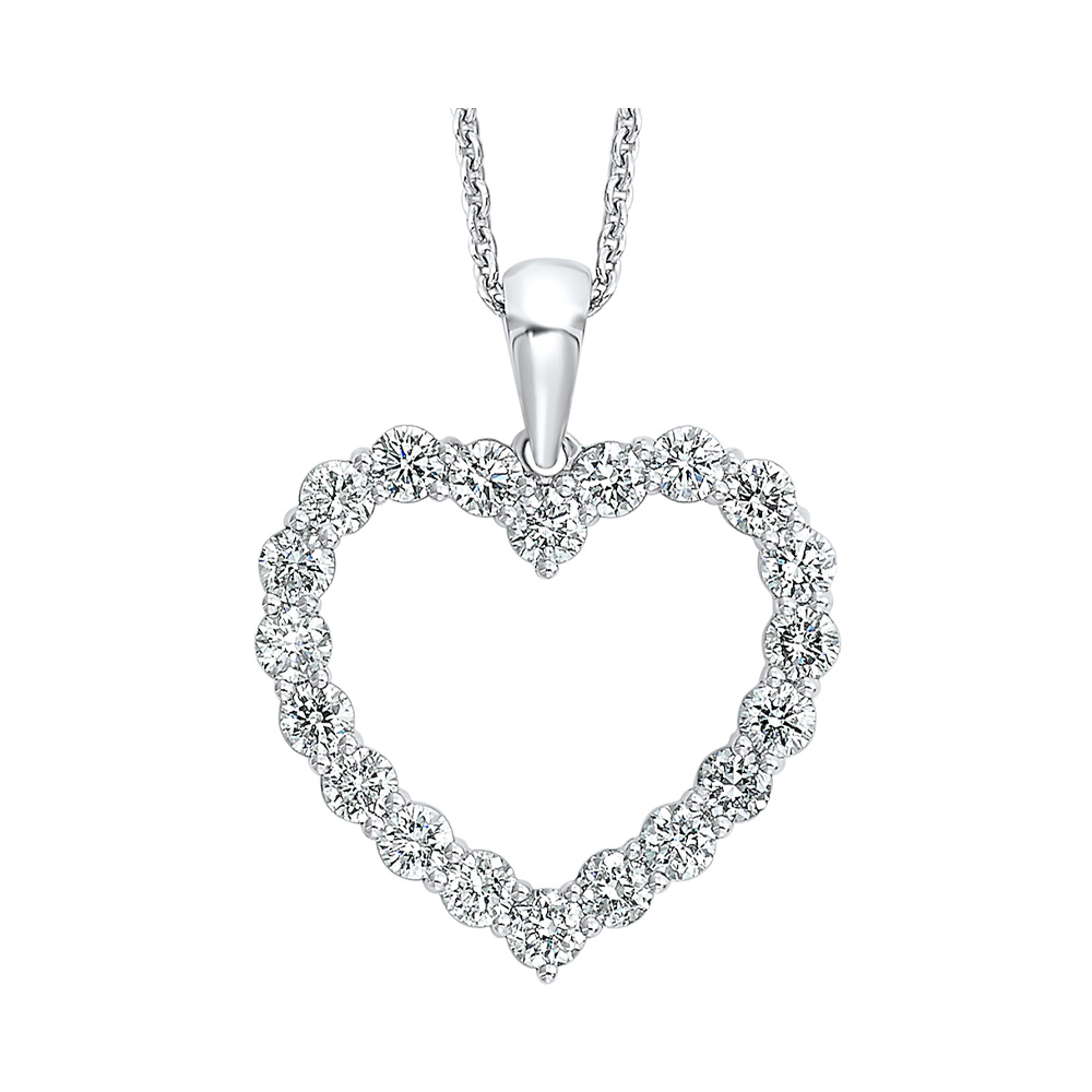 Lab Grown 14Kt White Gold Diamond 1Ctw Pendant