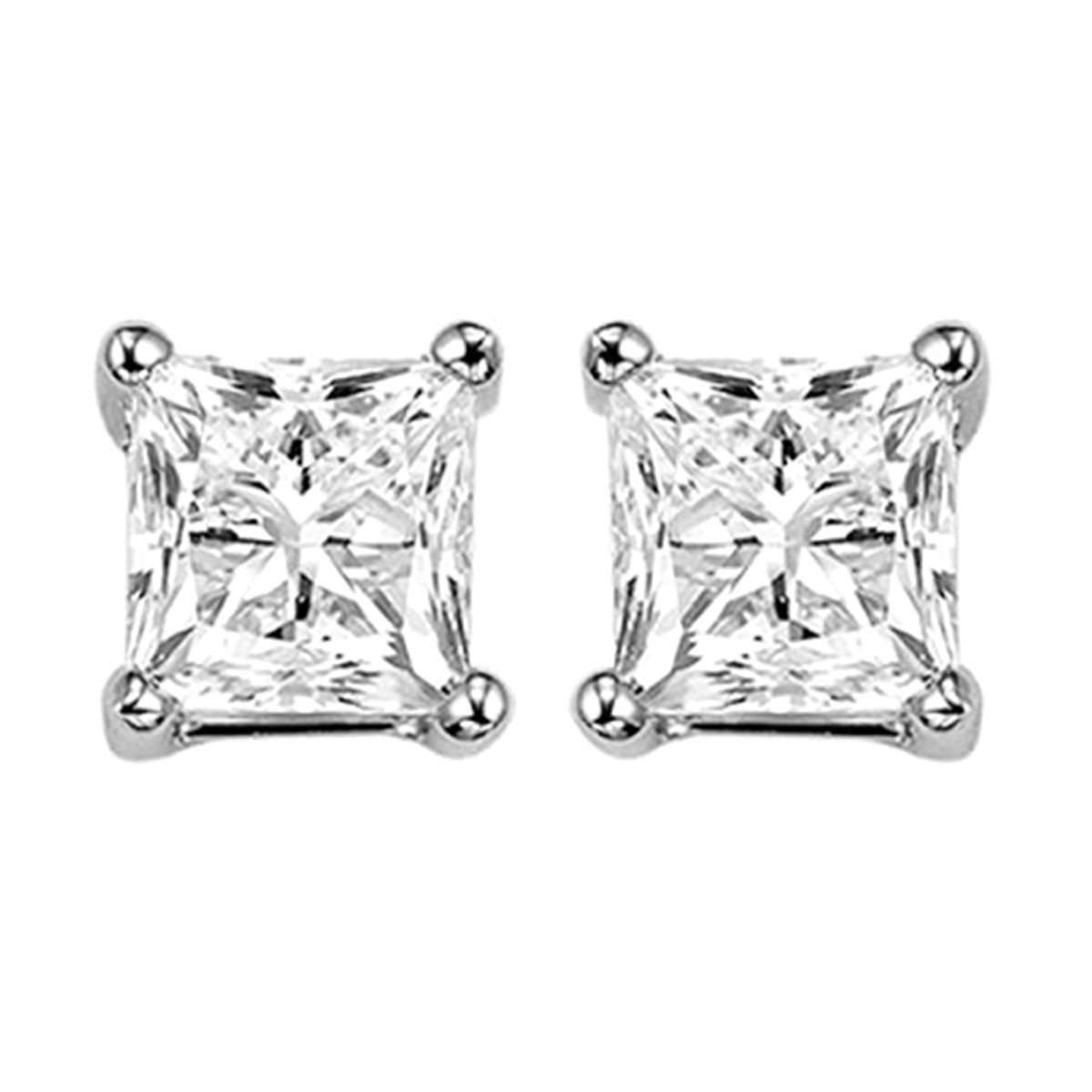 Lab Grown 14Kt White Gold Diamond 2Ctw Earring